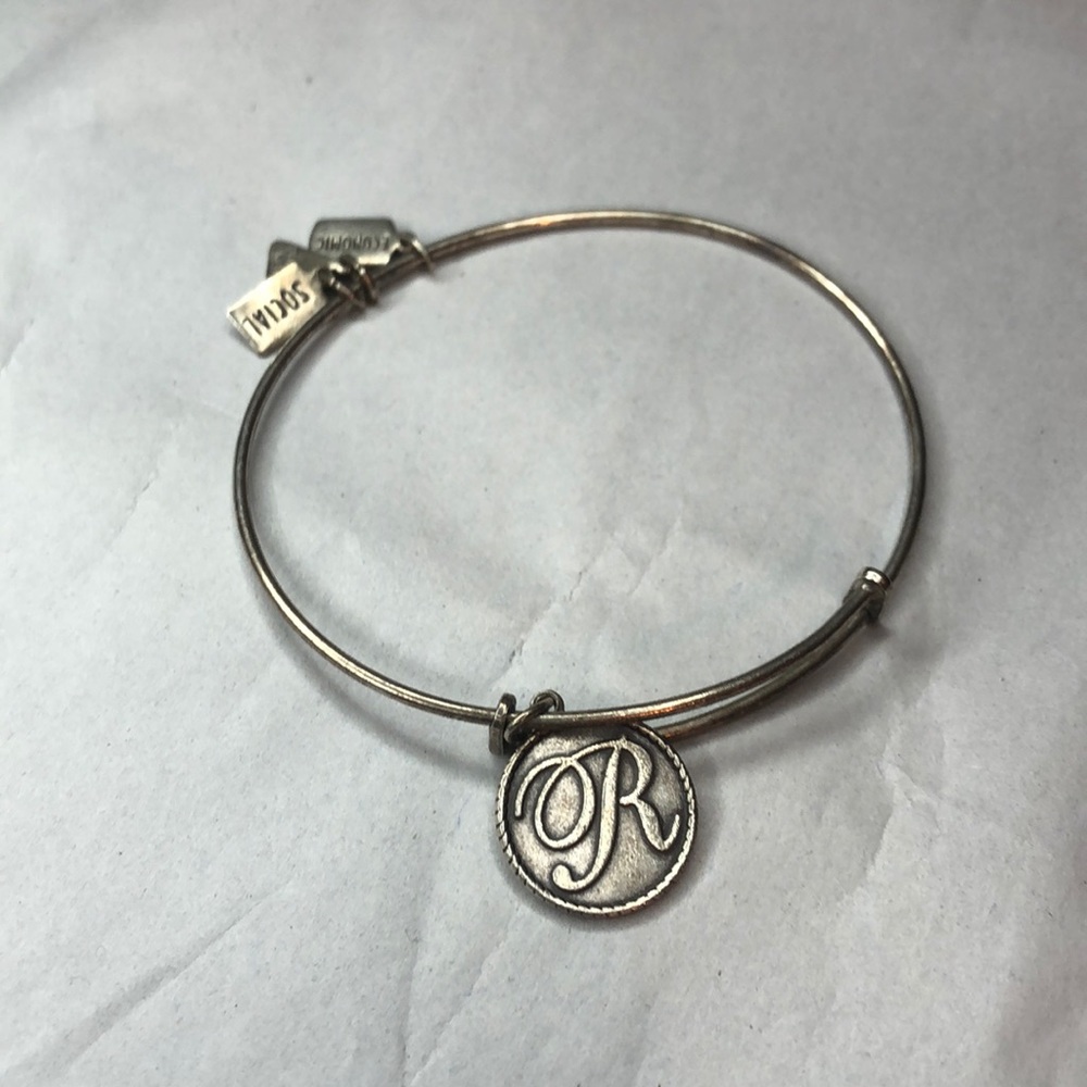 Alex and Ani type initial R bracelet